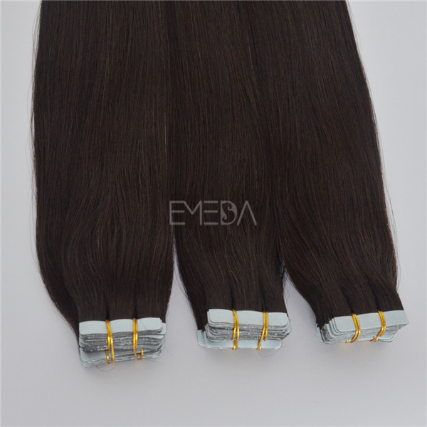 Grade 10A Virgin cuticle Peruvian tape hair extensions YJ106